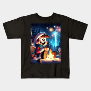 Unveiling Enigmatic Holiday Magic: Gravity Falls Christmas Art for Iconic Festive Designs! Kids T-Shirt